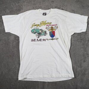 Vintage Screen Stars Jerry Moore Investments Car Single Stitch T-shirt XL